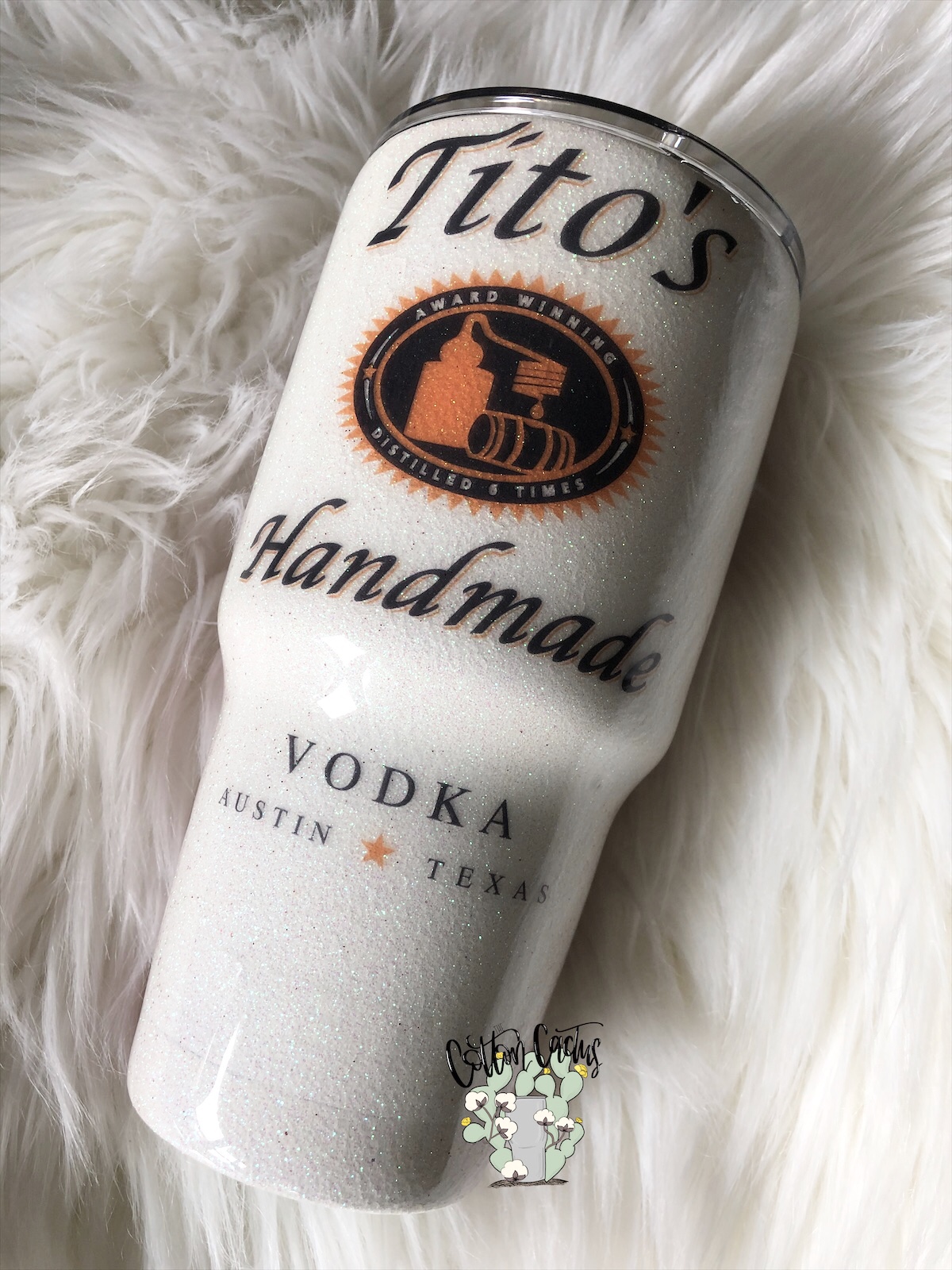 Vodka is just Fun Water - 20 oz Premium Silicone Wrapped Engraved Tumb